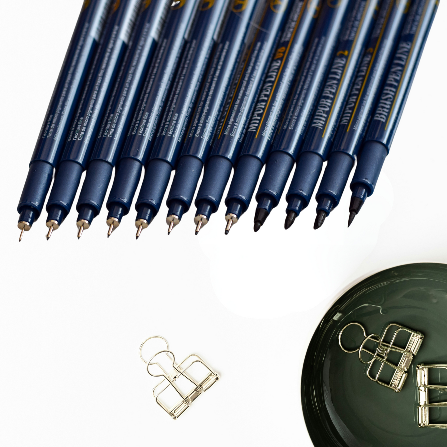 Black Fineliner Pen Set – 12-Pack | Precision Pens for Journaling, Sketching & Outlining