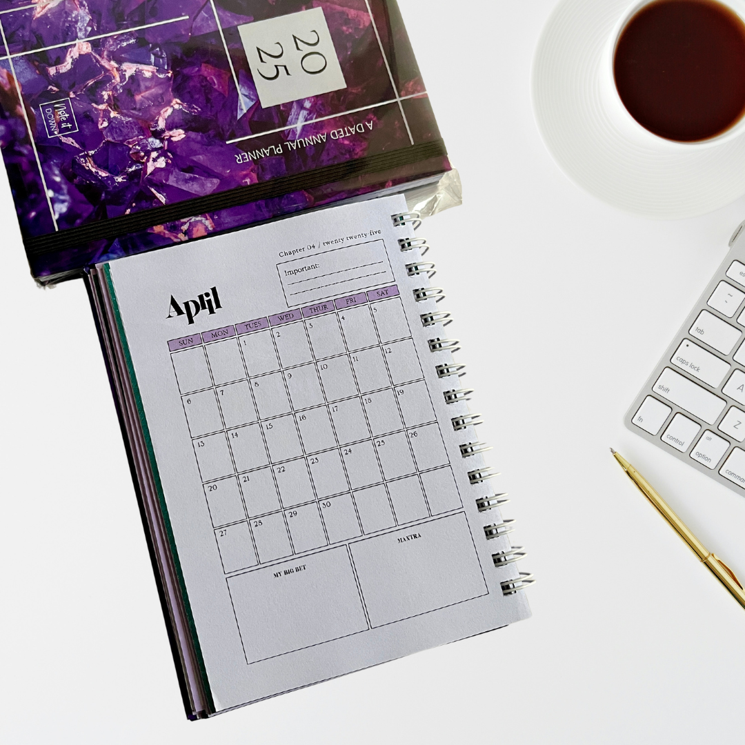 2025 Annual Planner | Dated Yearly Planner with Monthly & Quarterly Goals