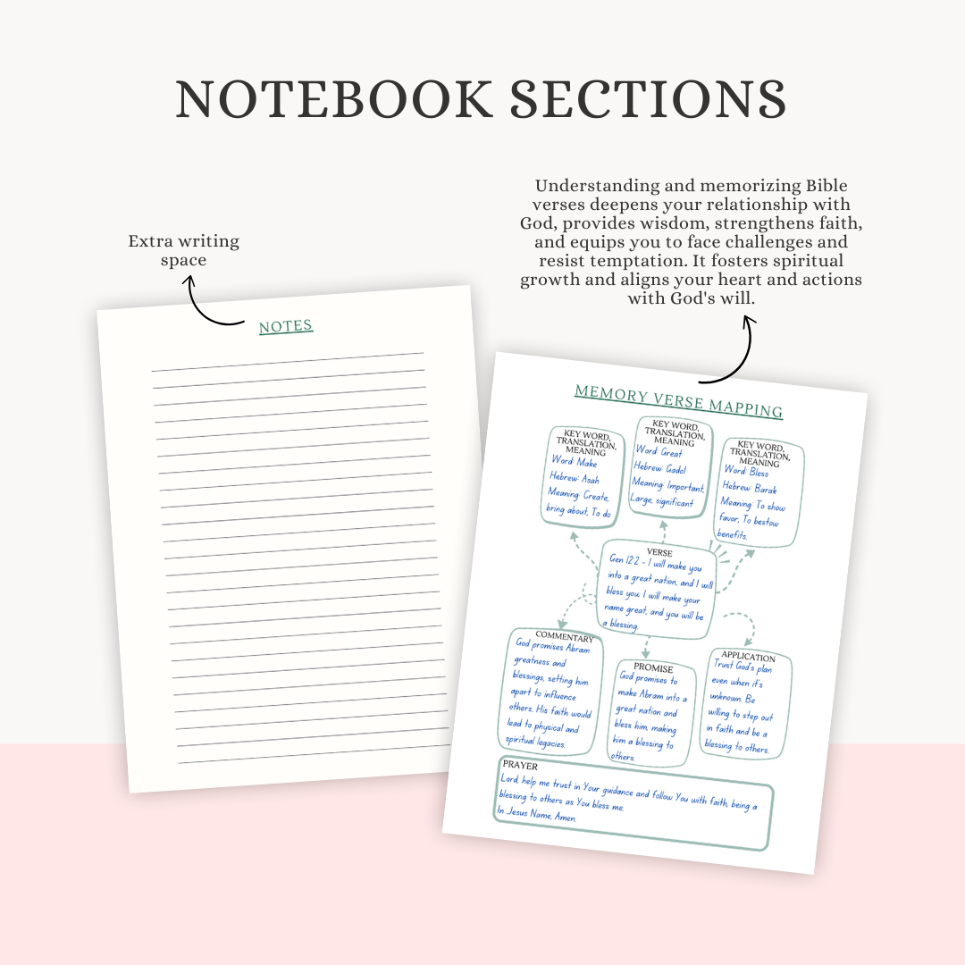 Bible Study Notebook | Guided Faith Journal with Scripture Tools & Prompts