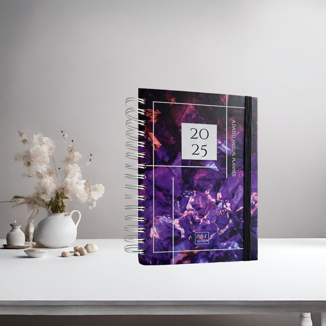 2025 Annual Planner | Dated Yearly Planner with Monthly & Quarterly Goals