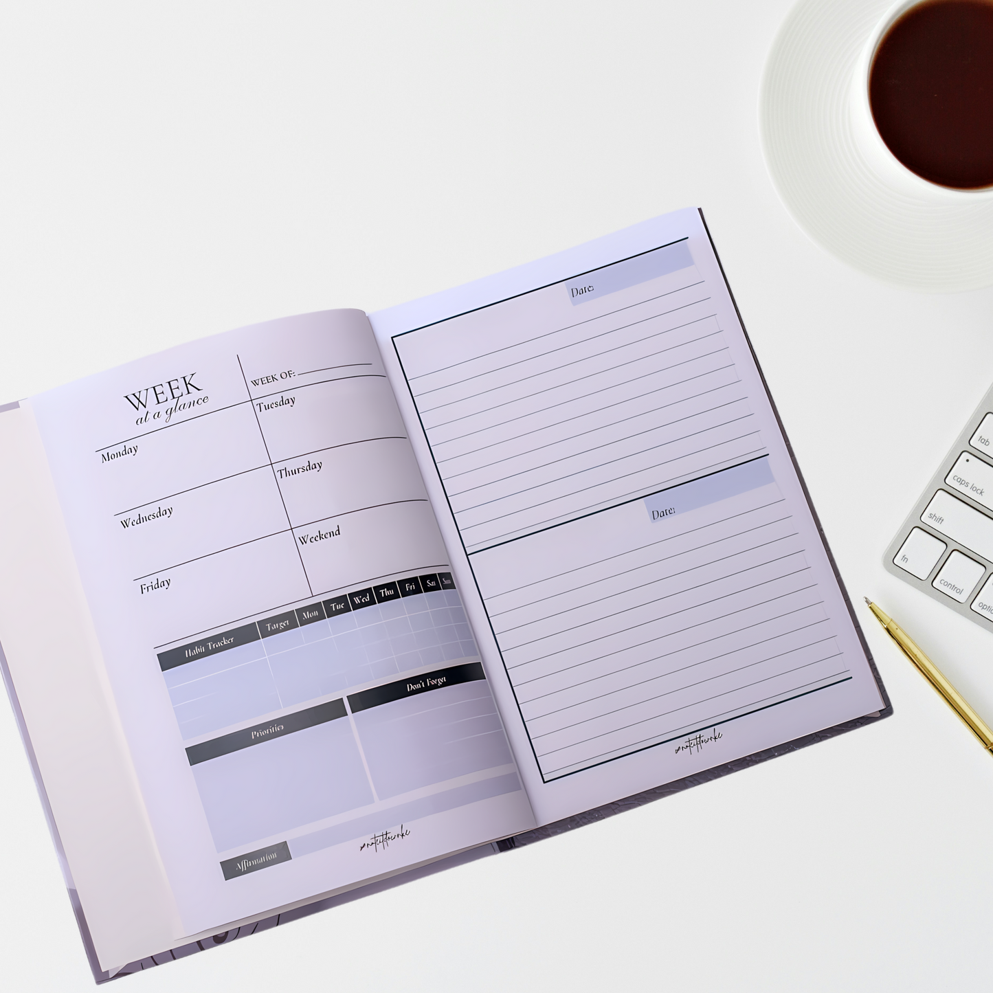 Weekly Planner | 52-Week Organizer with Reflections & Habit Tracker