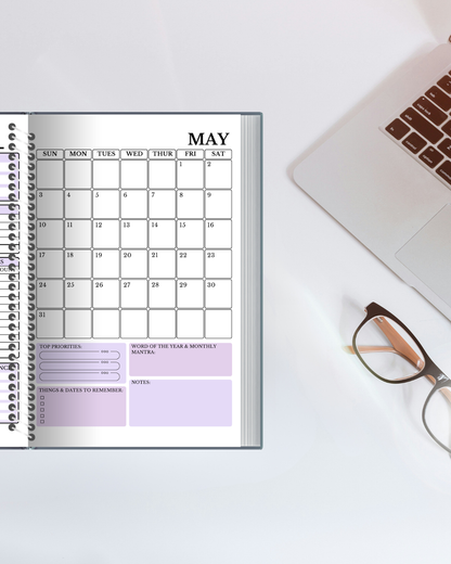 2026 Annual Planner | Dated Yearly Planner with Monthly & Quarterly Goals