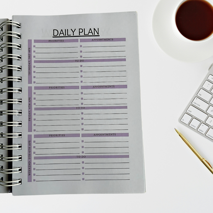 2025 Annual Planner | Dated Yearly Planner with Monthly & Quarterly Goals