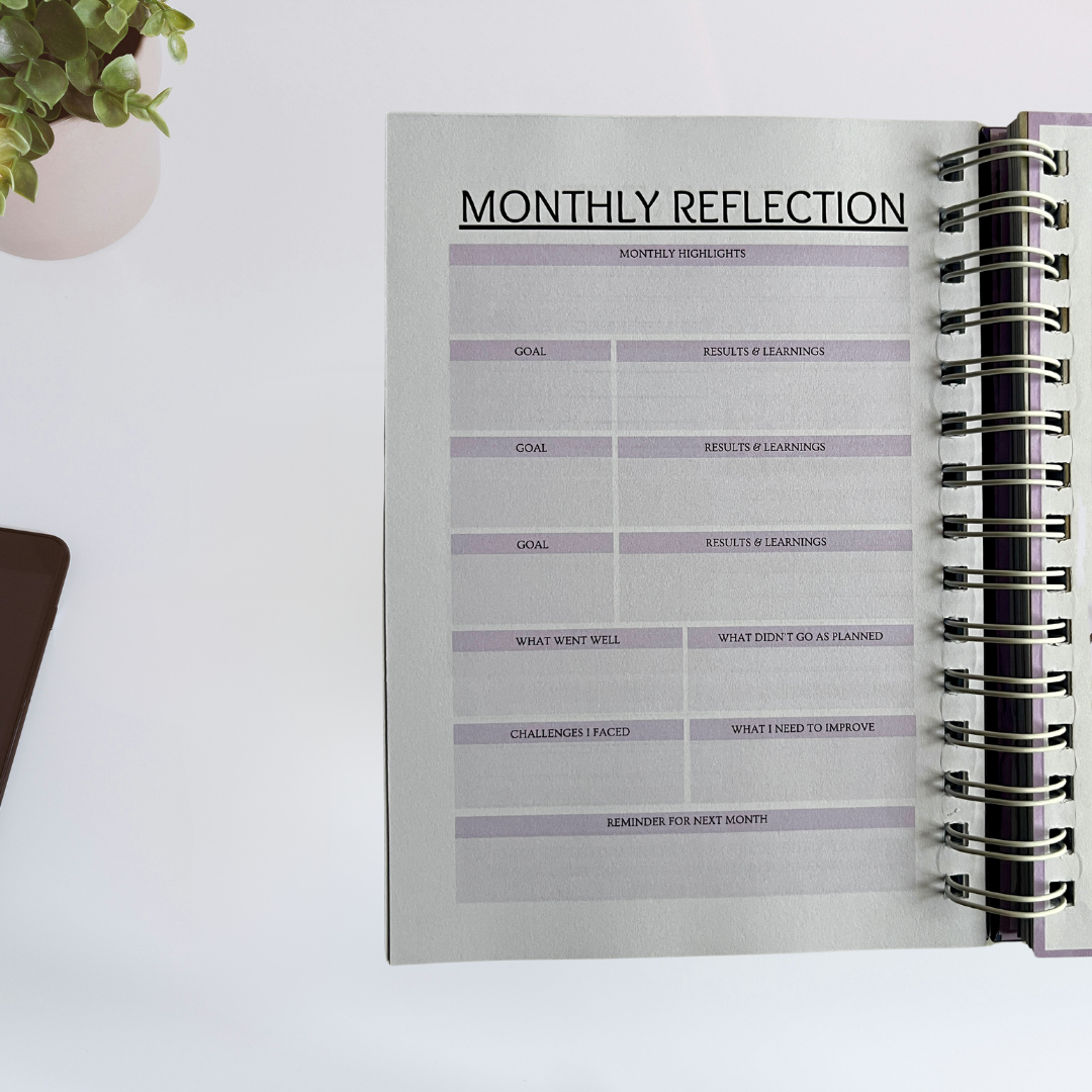 2025 Annual Planner | Dated Yearly Planner with Monthly & Quarterly Goals