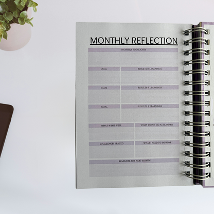 2025 Annual Planner | Dated Yearly Planner with Monthly & Quarterly Goals