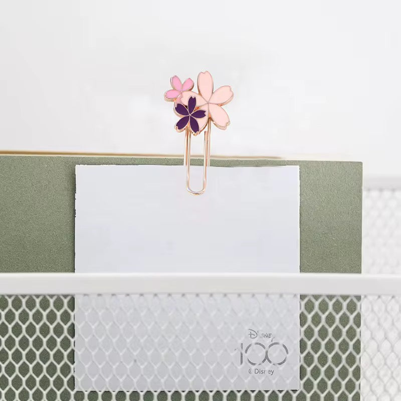 Cherry Blossom Bookmarks | Aesthetic Metal Floral Clips for Your Current Read & Journaling