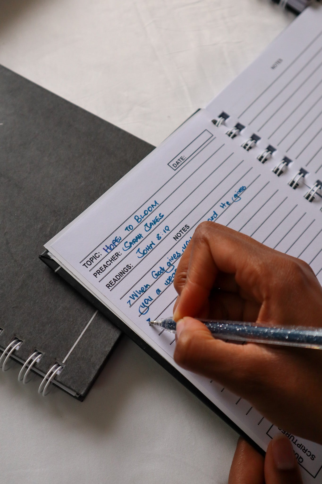 Sermon Notebook | Organized Note-Taking for Sermon Listening or Preaching