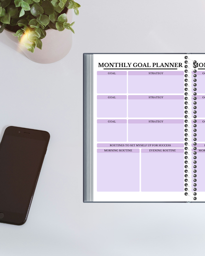 2026 Annual Planner | Dated Yearly Planner with Monthly & Quarterly Goals