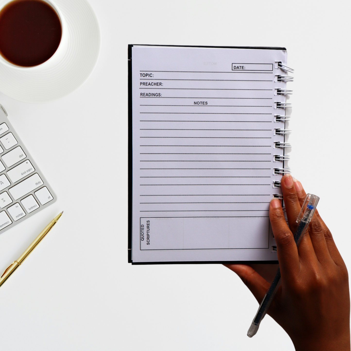 Sermon Notebook | Organized Note-Taking for Sermon Listening or Preaching