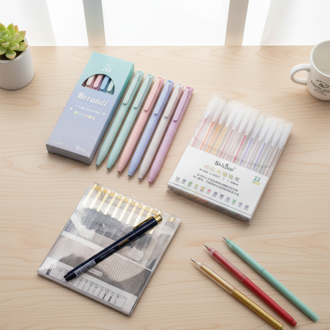 All-in-One Pen Bundle | Fineliners, Gel Pens & Morandi Pens Set