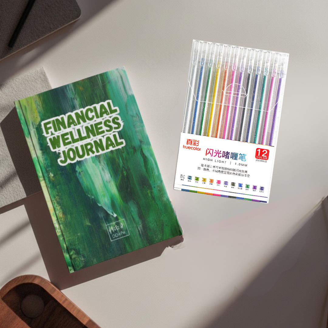 Financial Wellness Journal + Gel Pens | Master Your Money Mindset