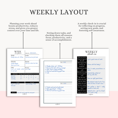 Weekly Planner | 52-Week Organizer with Reflections & Habit Tracker